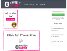 Tablet Screenshot of 6minutestoskinny.com